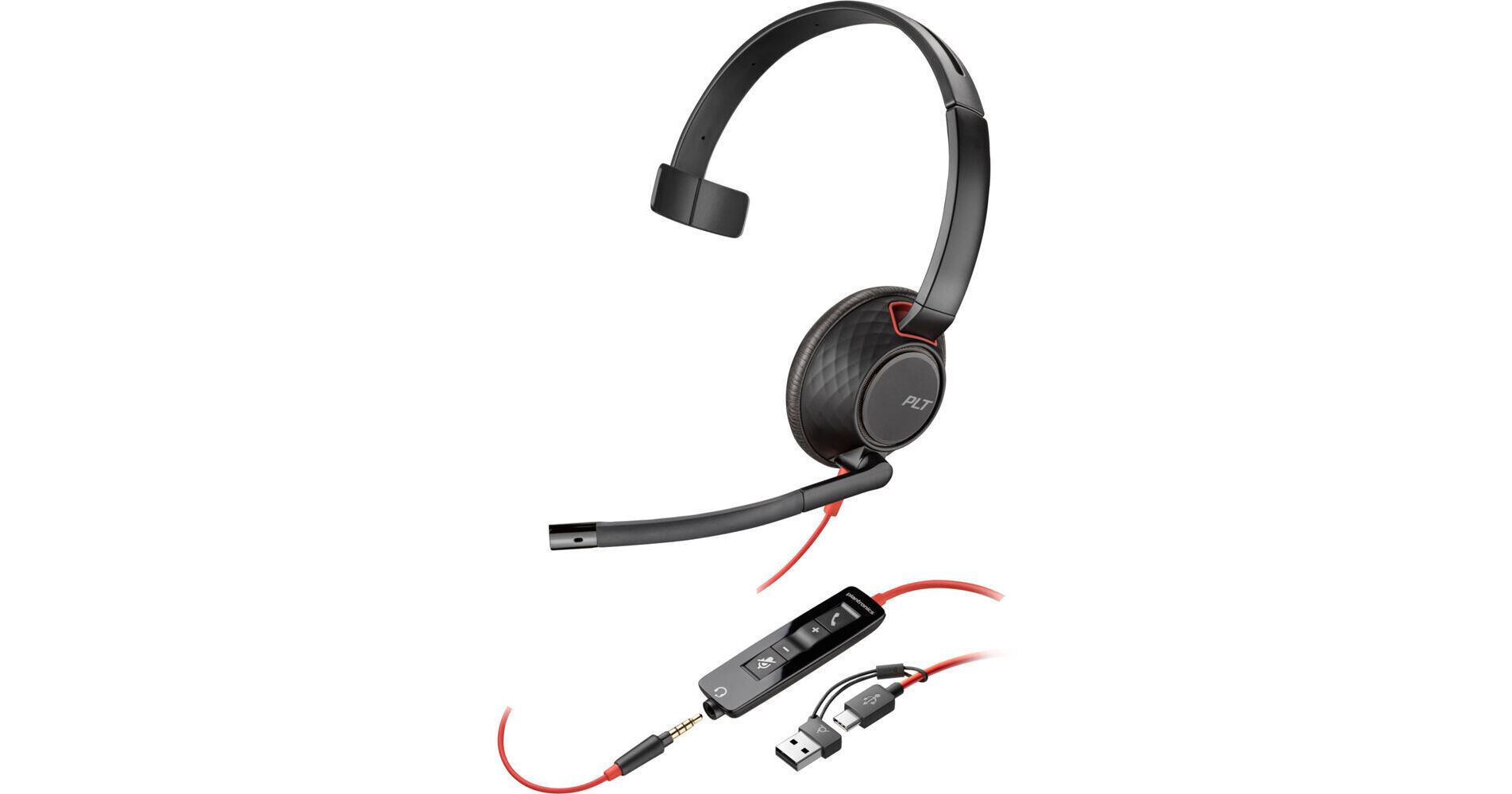 Poly Blackwire 5210 USB & 3.5mm Corded Mono UC Headset