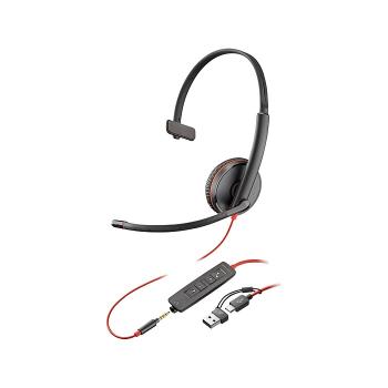 Poly Blackwire 3215 Corded USB & 3.5mm UC Monaural Headset
