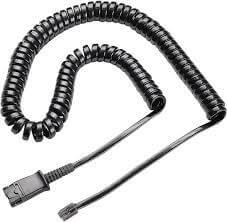 Poly 10-Foot, Coiled Cable Quick-Disconnect to Modular Plug