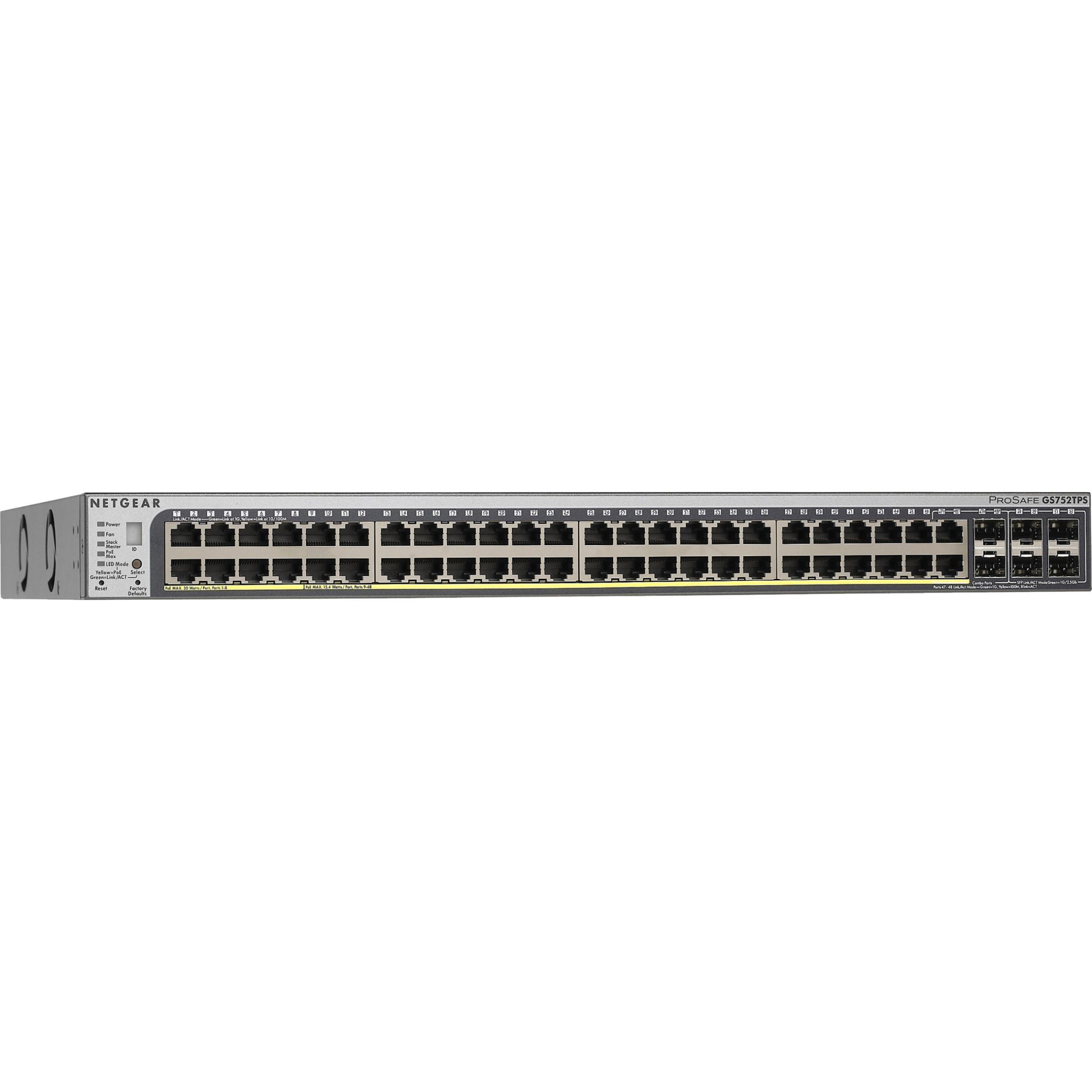 Netgear ProSafe GS752TPS 52 Port Gigabit PoE Stackable Smart Switch