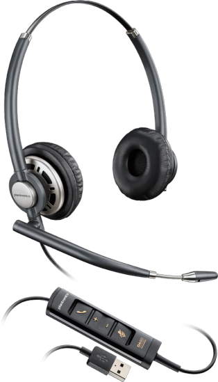 Poly EncorePro HW725 Binaural USB Corded Headset