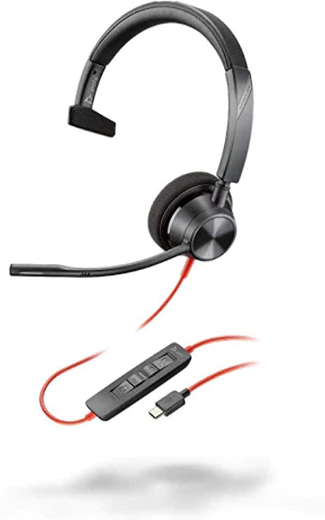 Poly Blackwire 3310 Monaural USB Corded Headset