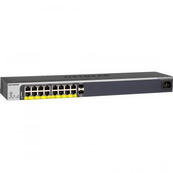 Netgear ProSAFE GS418TPP Easy-Mount 16-PortPoE+ Gigabit Smart Managed Switch with 2 SFP Ports