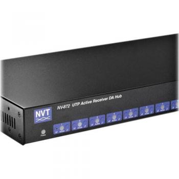 NVT Phybridge NV-872 Digital EQ 8-Channel Active Receiver Distribution Amplifier Hub