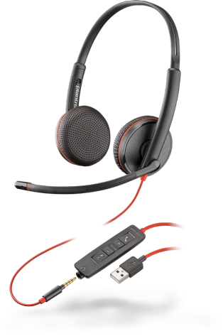 Poly Blackwire 3225 Binaural UC USB & 3.5mm Corded Headset
